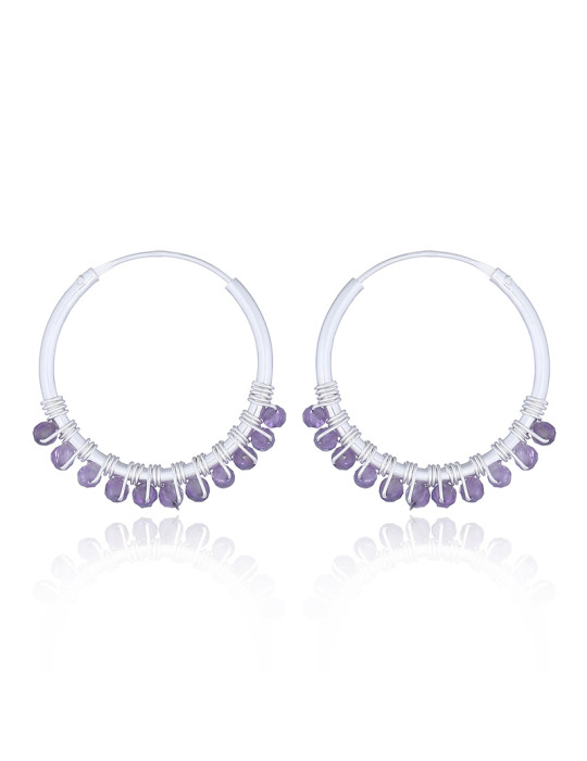 Boucles d'oreilles Yuli Améthyste