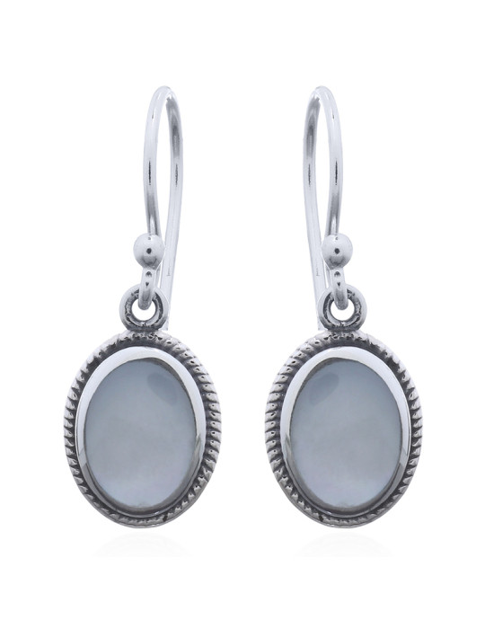 Boucles d'oreille Wangi Perle Blanche