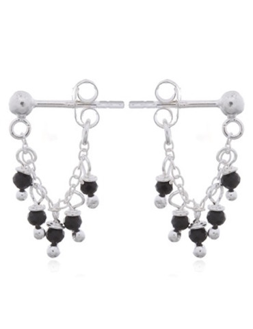 Boucles d'oreille Onyx