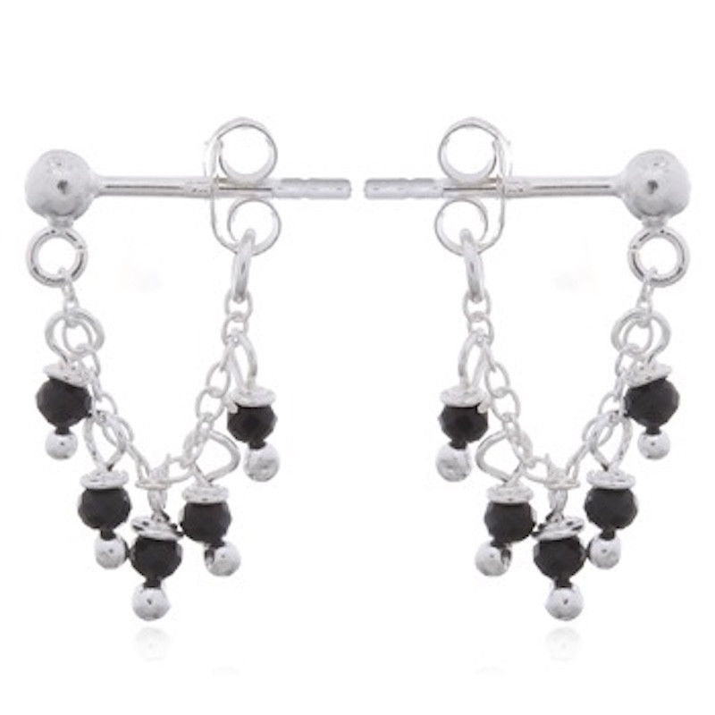 Boucles d'oreille Onyx