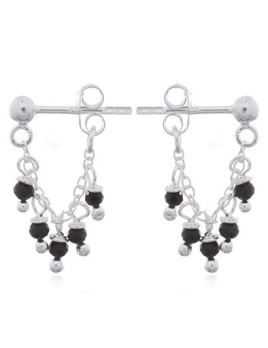 Boucles d'oreille Onyx