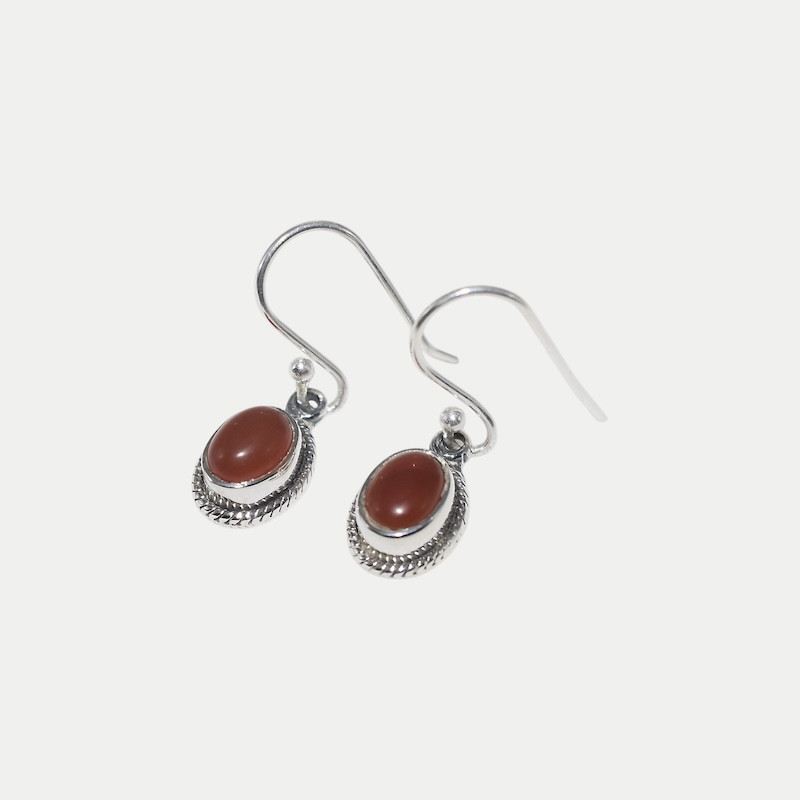 Boucle d'oreille Léa Onyx rouge
