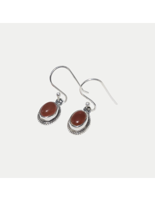 Boucle d'oreille Léa Onyx rouge