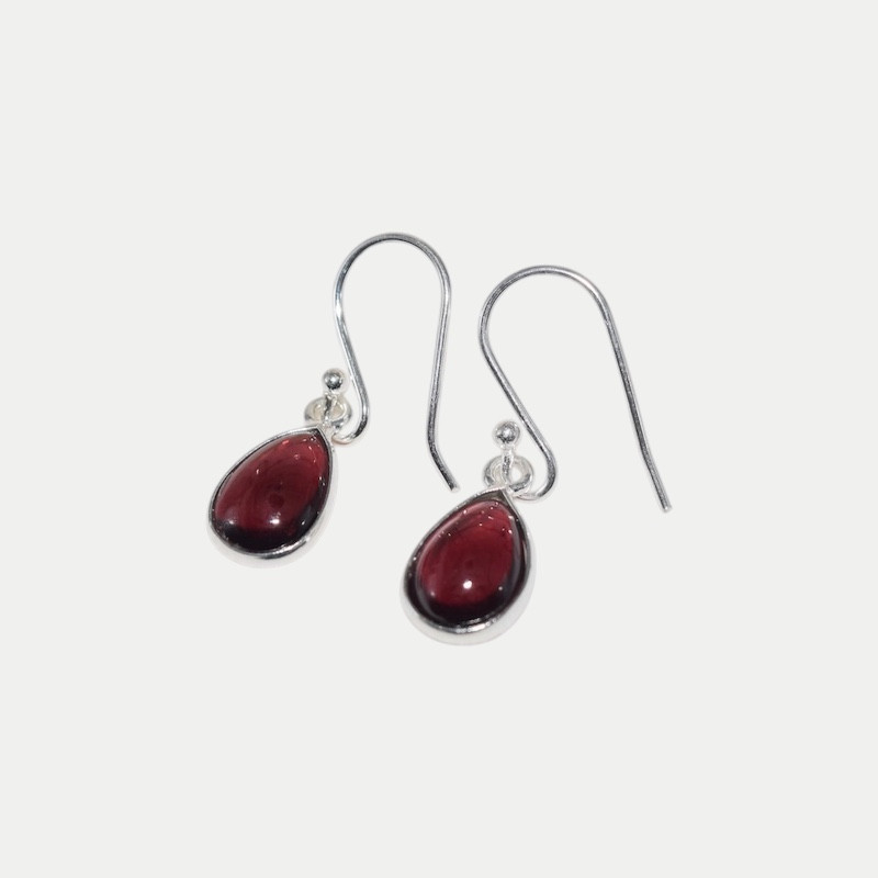 Boucle d'oreille Iris Grenat