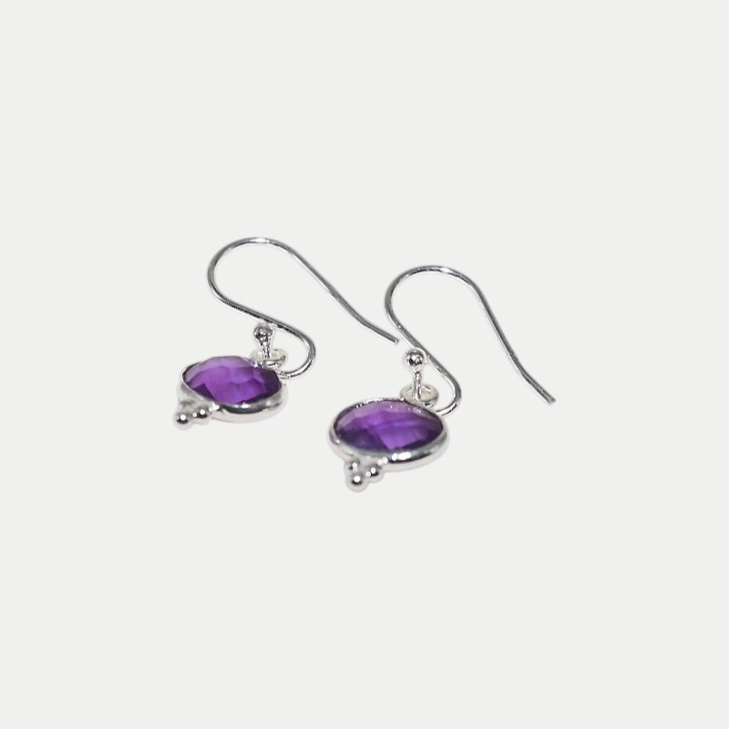 Boucle d'oreille Lina Améthyste