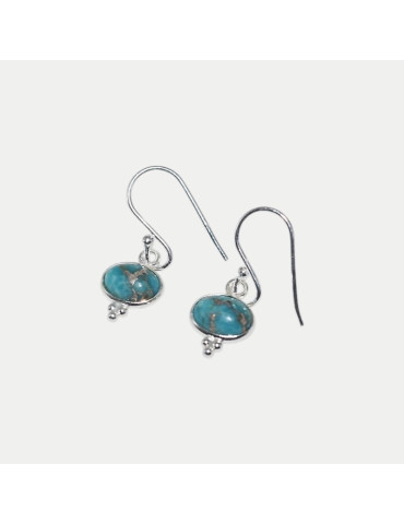 Boucle d'oreille Lina Turquoise cooper