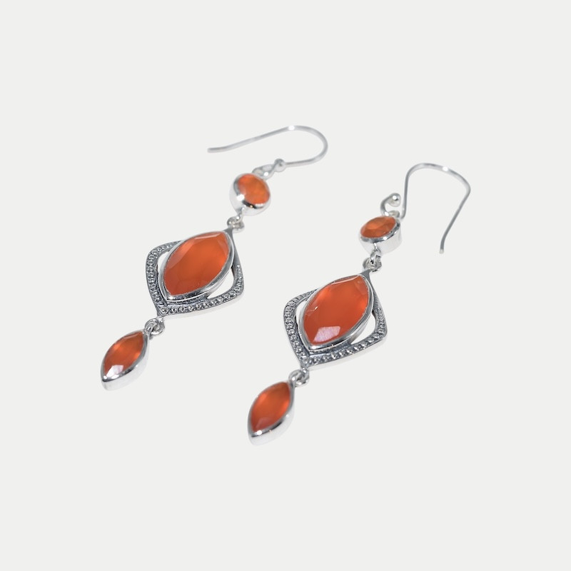 Boucle d'oreille Milani Cornaline