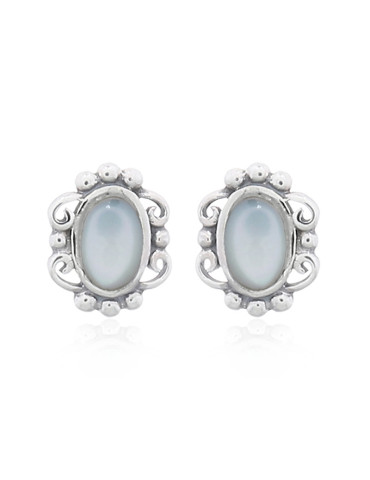Boucles d'oreilles Perle blanche