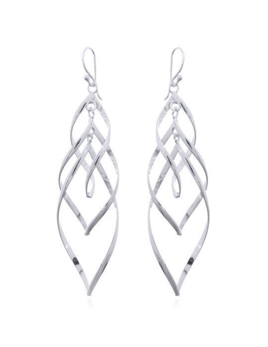 Boucles d'oreilles toute argent