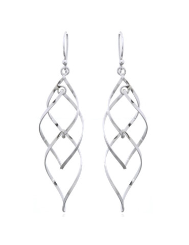 Boucles d'oreilles toute argent