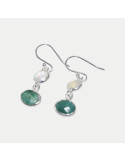 Boucle d'oreille Safia Rubis indien
