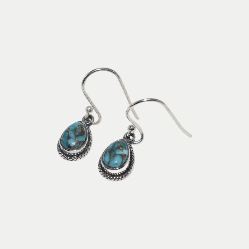 Boucle d'oreille Théa Turquoise cooper