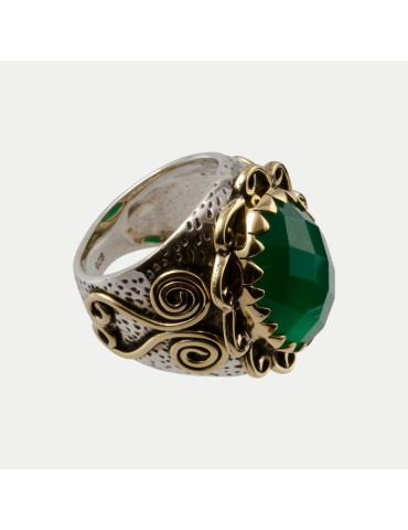 Bague Gloria Onyx verte