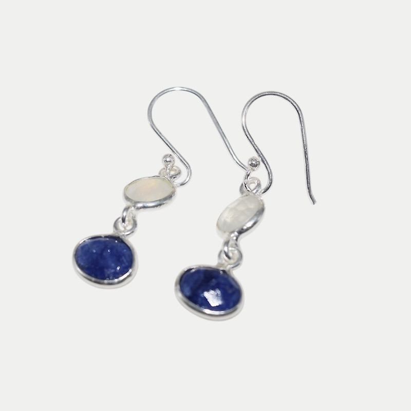 Boucle d'oreille Safia Saphir indien