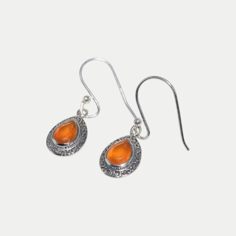 Boucle d'oreille Alohi Cornaline