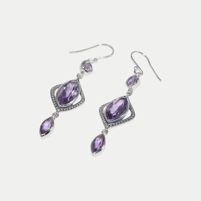 Boucle d'oreille Milani Améthyste
