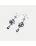 Boucle d'oreille Chambeli Quartz rose
