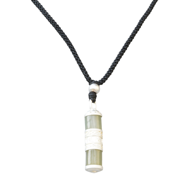 Collier Argent 925 Jade Nephrite