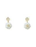 Boucle d'oreille Jade Nephrite Argent 925/Plaqué or
