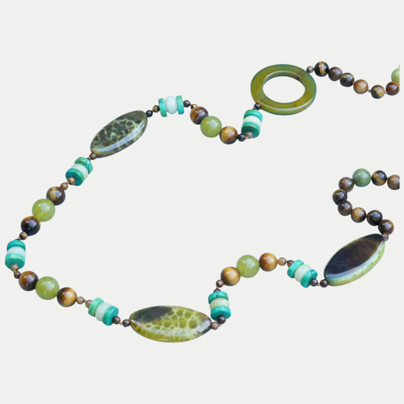 Collier Sautoir Pierres Naturelles