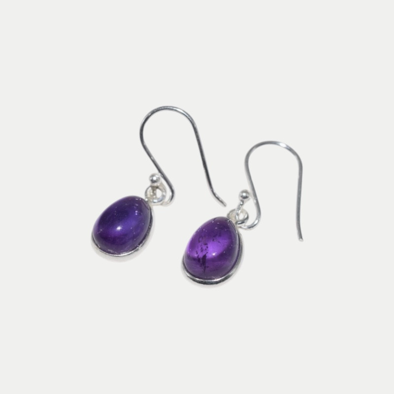 Boucle d'oreille Iris Améthyste