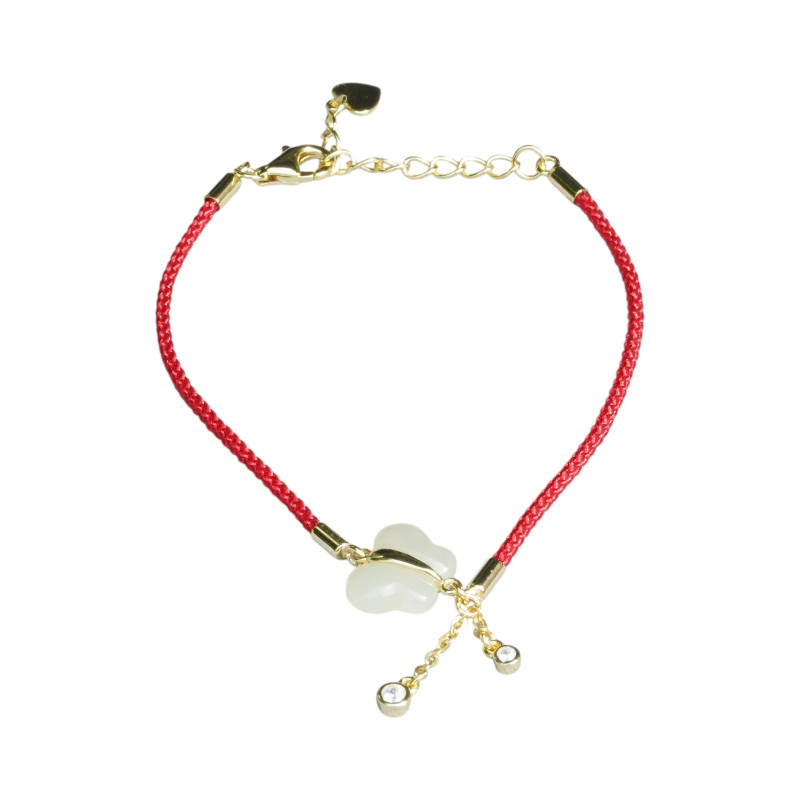 Bracelet Jade Nephrite Argent 925/Plaqué or