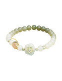 Bracelet Jade Nephrite Argent 925/Plaqué or