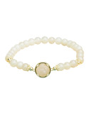 Bracelet Jade Nephrite Argent 925/Plaqué or