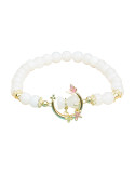 Bracelet Jade Nephrite Argent 925/Plaqué or
