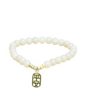 Bracelet Jade Nephrite Argent 925/Plaqué or