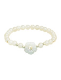 Bracelet Jade Nephrite Argent 925/Plaqué or