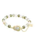Bracelet Jade Nephrite Argent 925/Plaqué or
