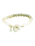 Bracelet Jade Nephrite Argent 925/Plaqué or