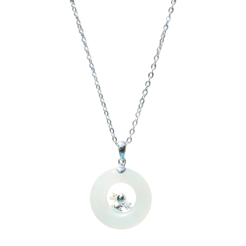 Collier Jade Nephrite Argent 925