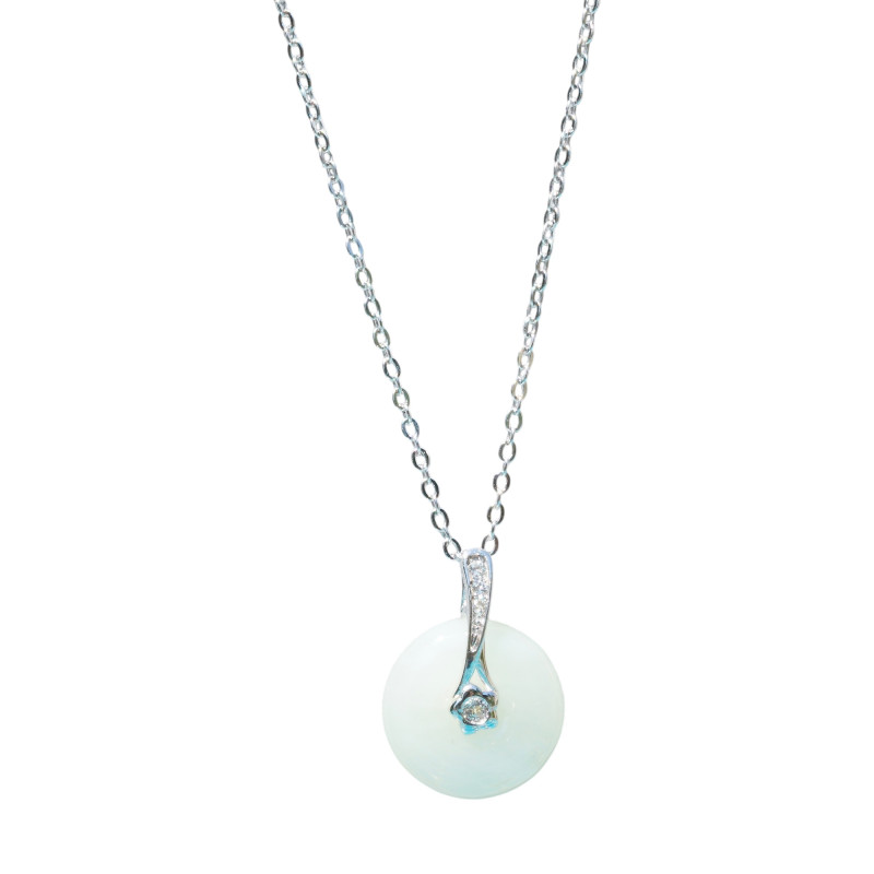 Collier Jade Nephrite Argent 925