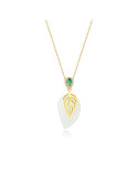 Collier Jade Nephrite Argent 925/Plaqué or