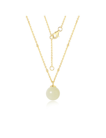 Collier Jade Nephrite Argent 925/Plaqué or