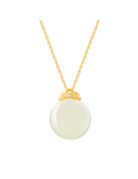 Collier Jade Nephrite Argent 925/Plaqué or