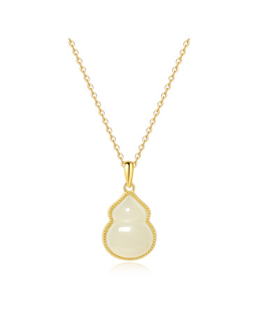 Collier Jade Nephrite Argent 925/Plaqué or