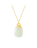 Collier Jade Nephrite Argent 925/Plaqué or