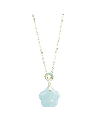 Collier Jade Nephrite Argent 925/Plaqué or