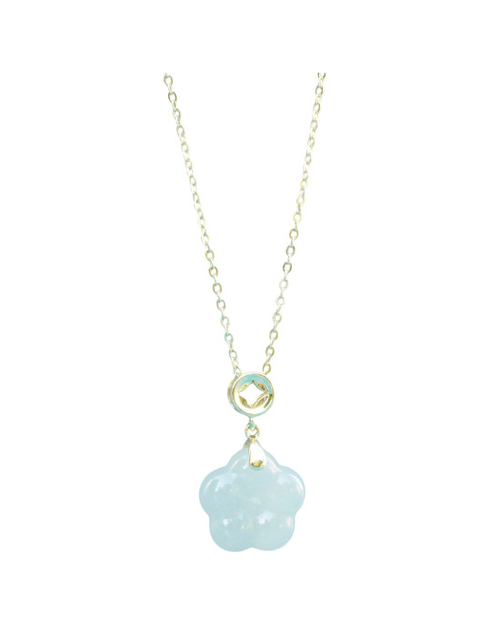 Collier Jade Nephrite Argent 925/Plaqué or