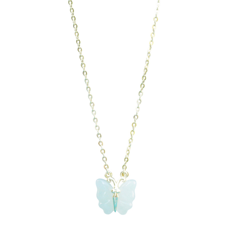 Collier Jade Nephrite Argent 925/Plaqué or