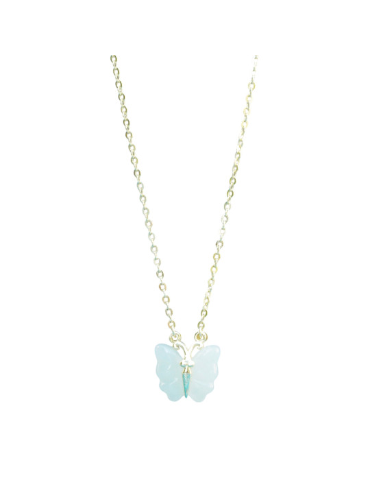 Collier Jade Nephrite Argent 925/Plaqué or