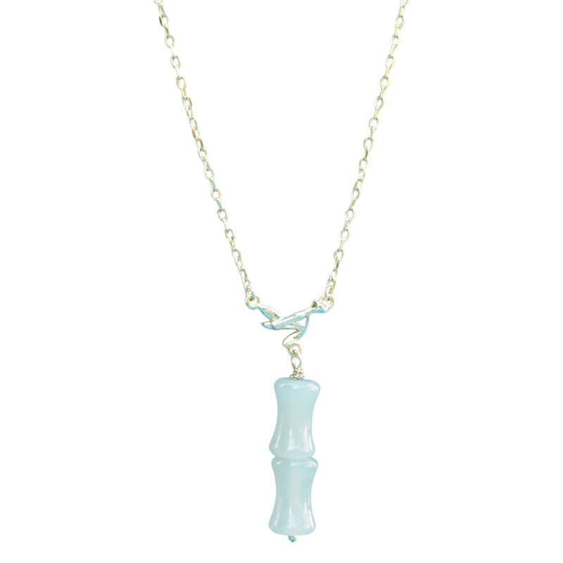Collier Jade Nephrite Argent 925/Plaqué or