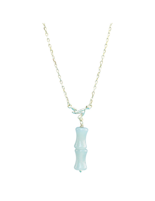 Collier Jade Nephrite Argent 925/Plaqué or