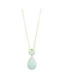 Collier Jade Nephrite Argent 925/Plaqué or