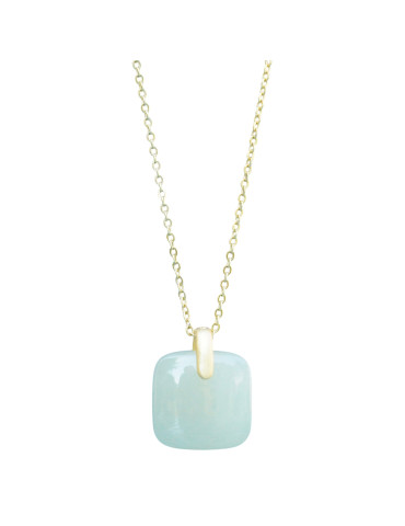 Collier Jade Nephrite Argent 925/Plaqué or