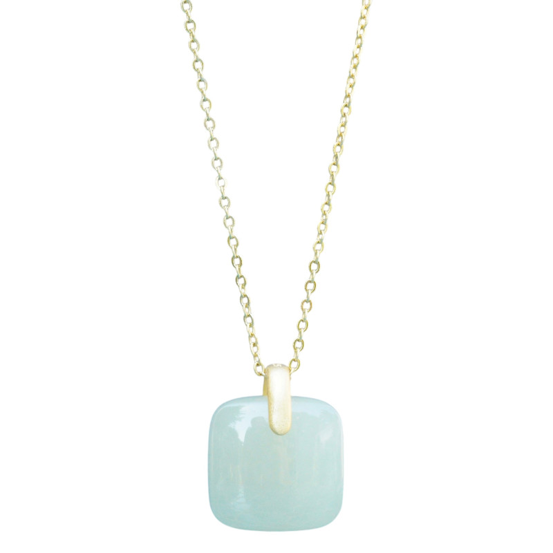 Collier Jade Nephrite Argent 925/Plaqué or