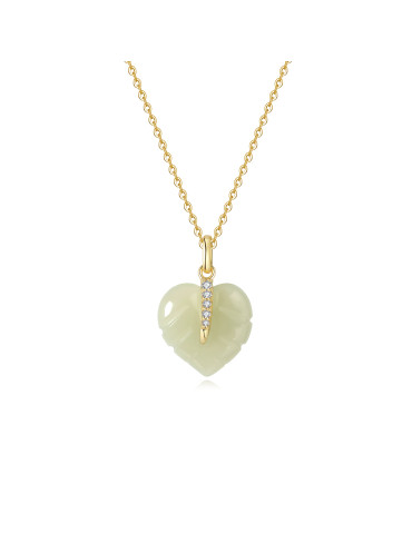 Collier Jade Nephrite Argent 925/Plaqué or
